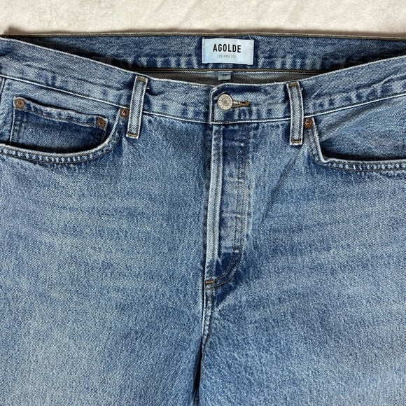 AGOLDE Size 29 Light Wash Relaxed Fit Premium Jeans Denim Vince Theory C23 - Picture 4 of 10